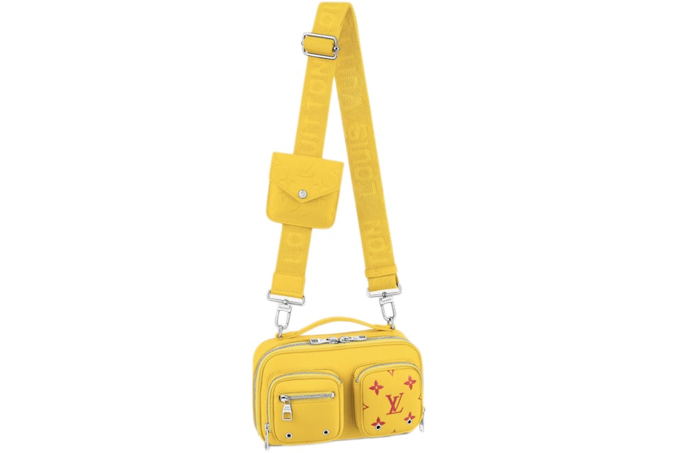 Louis Vuitton Utility Crossbody Yellow in Calfskin with Silver