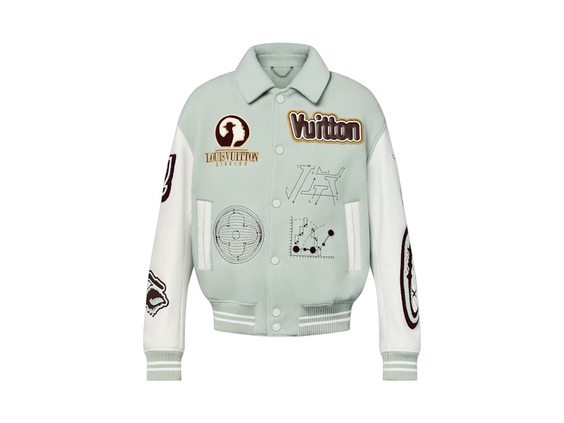 Louis Vuitton Varsity Leather Blouson Aqua Men's - FW23 - US