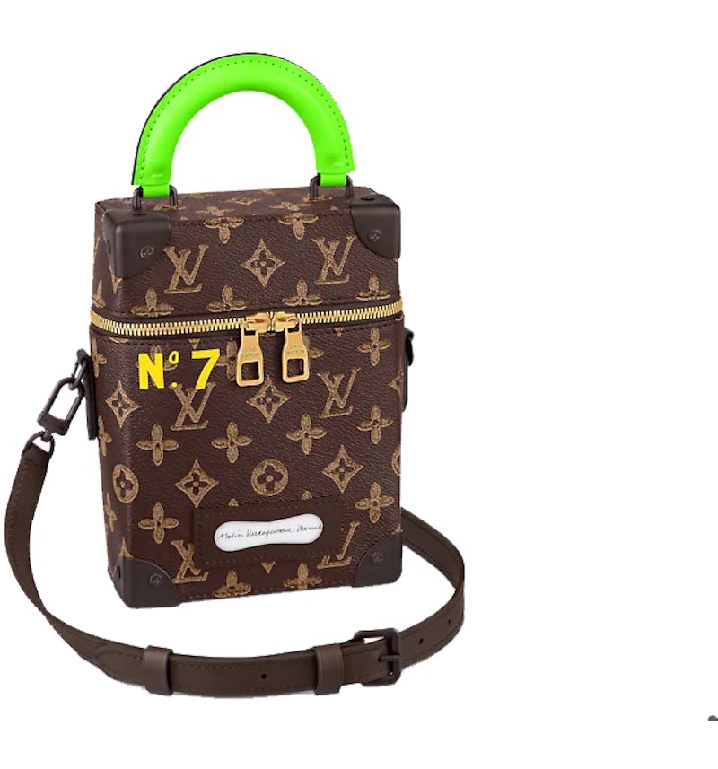 Louis Vuitton Baúl Caja Vertical Monogram Marrón in Coated Canvas