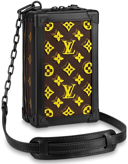 LOUIS VUITTON Virgil Abloh Soft Trunk Shoulder Bag Monogram Yellow Logo  w/Box