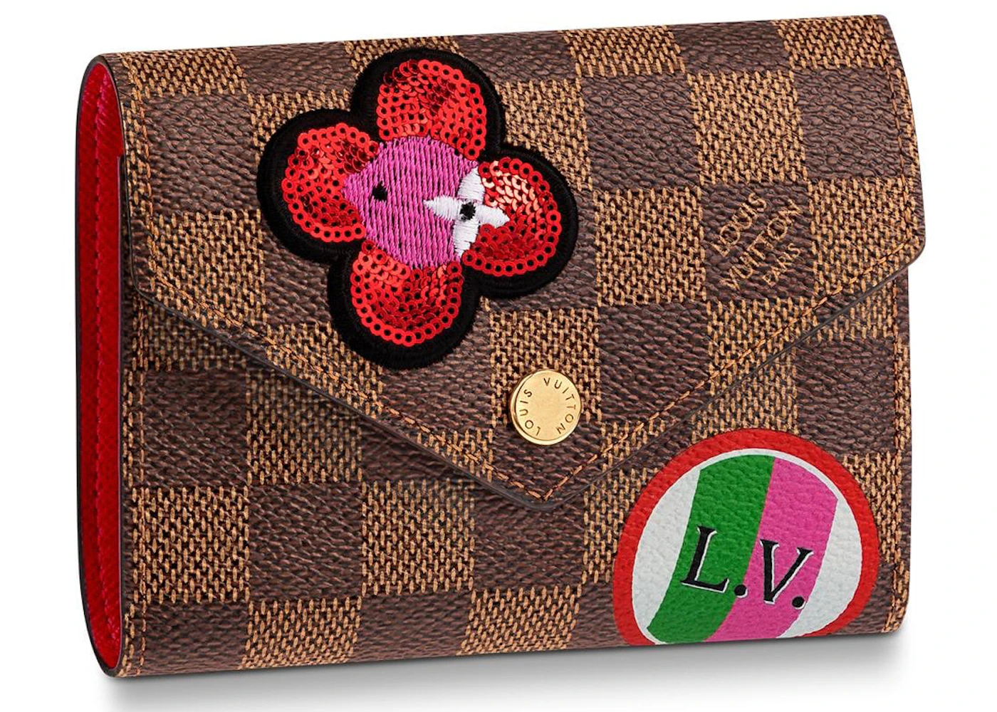 Louis Vuitton Cherry Damier Ebene Canvas Caissa Flap Bag Louis Vuitton