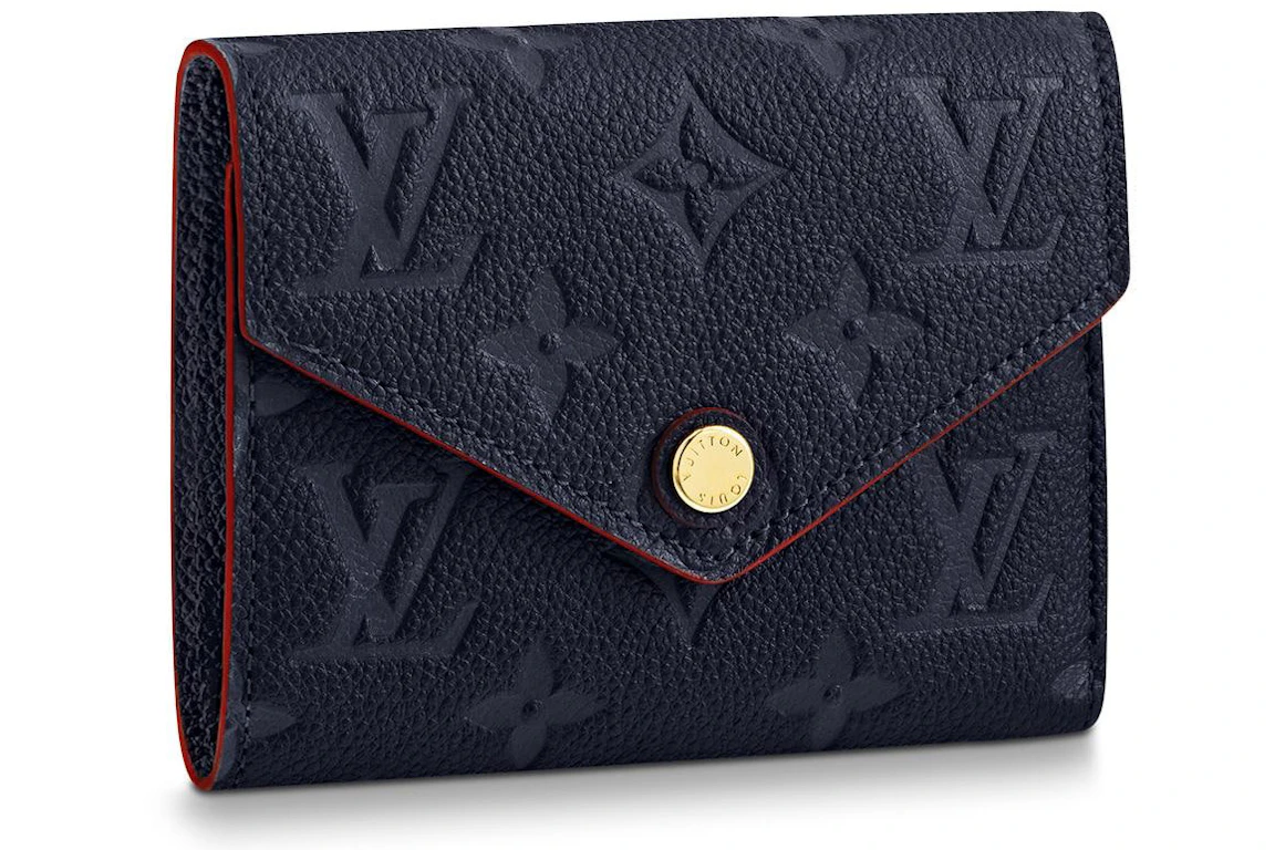 Louis Vuitton Victorine Wallet Monogram Empreinte Marine Rouge