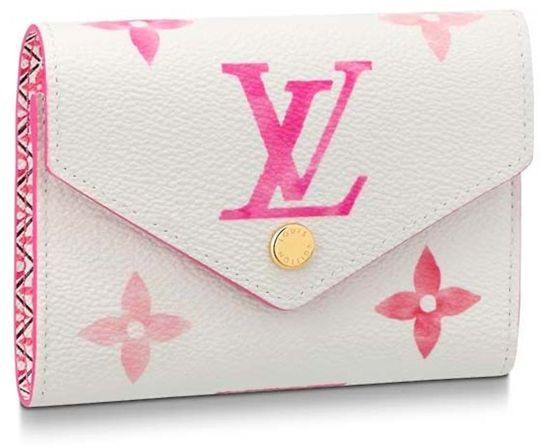 Louis Vuitton Victorine Wallet Rose Ballerine Damier Azur