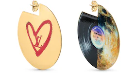 Louis Vuitton Limited Edition Vinyle Earrings Fall In Love Multi