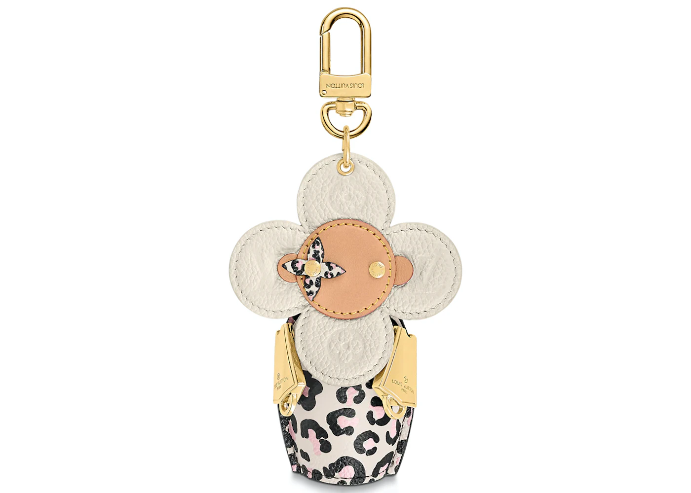 Louis Vuitton Vivienne Pouch Bag Charm Leopard Print Wild at Heart Cream in  Cowhide Leather with Gold-tone - US