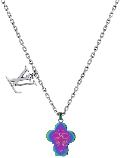 Louis Vuitton Vivienne Sound Necklace Rainbow in Metal with Silver