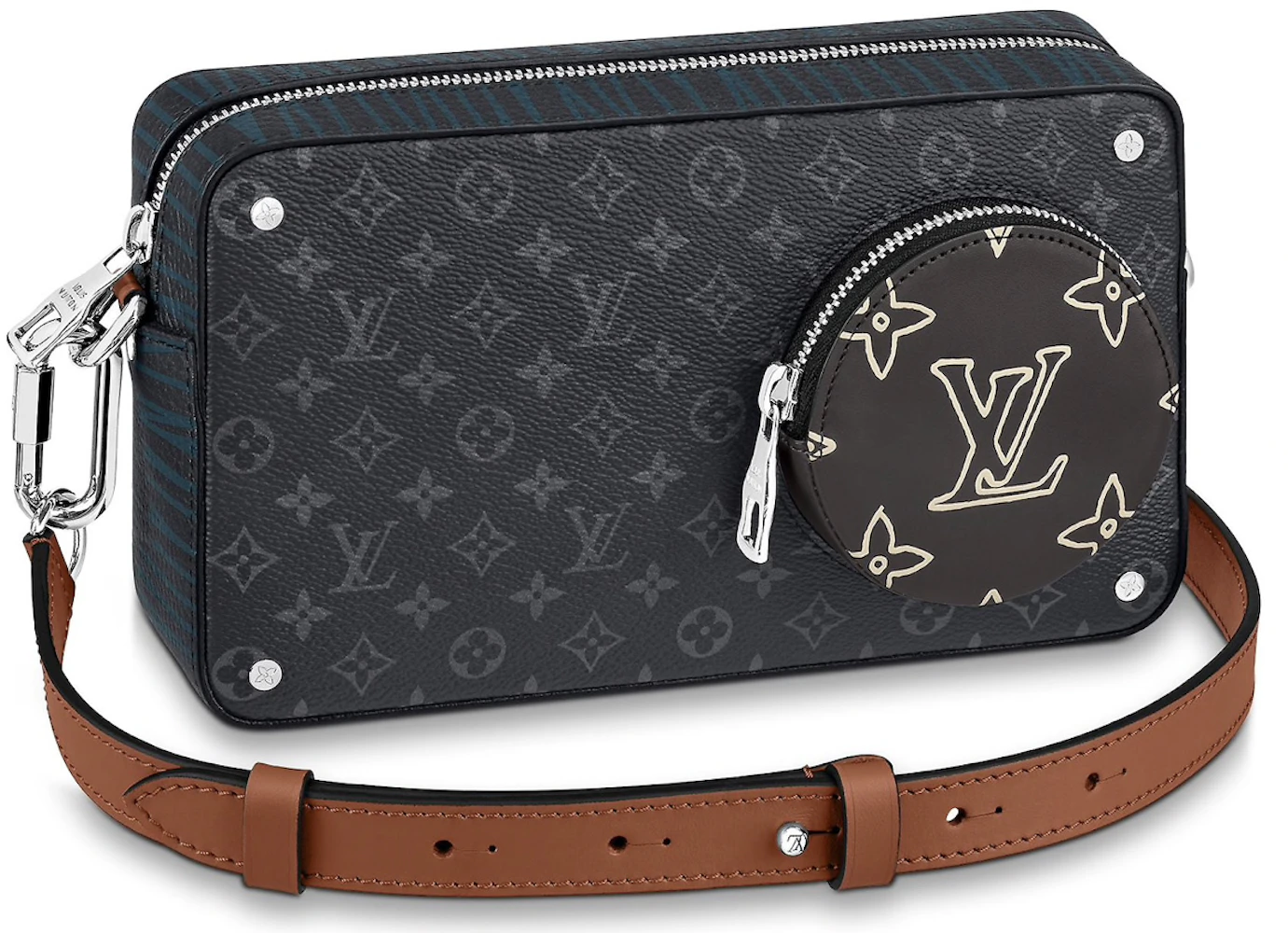 Louis Vuitton Volga On Strap Monogram Eclipse Patchwork Multicolor in  Coated Canvas/Leather with Silver-tone - US