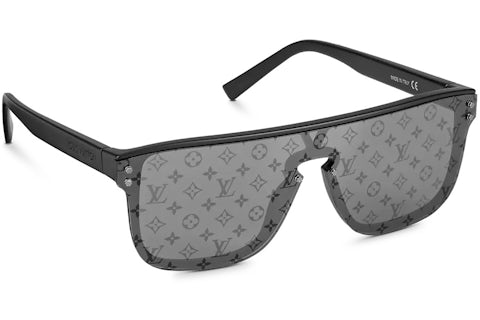 Louis Vuitton Waimea Sunglasses Black Silver Monogram (Z1082E/W