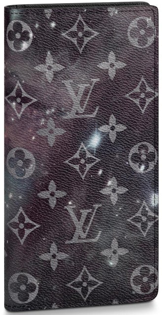 Louis Vuitton Brazza Wallet Monogram Galaxy Black Multicolor in