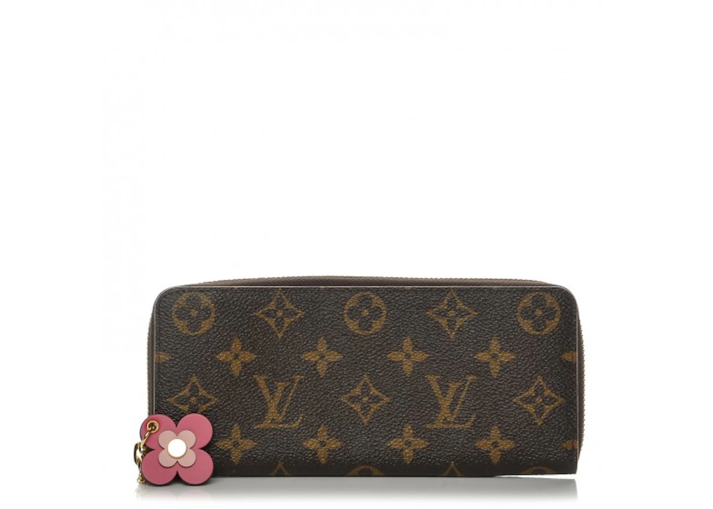 Louis Vuitton Clemence Wallet Monogram Blooming Flowers Hot Pink Lining in  Toile Canvas with Brass - GB