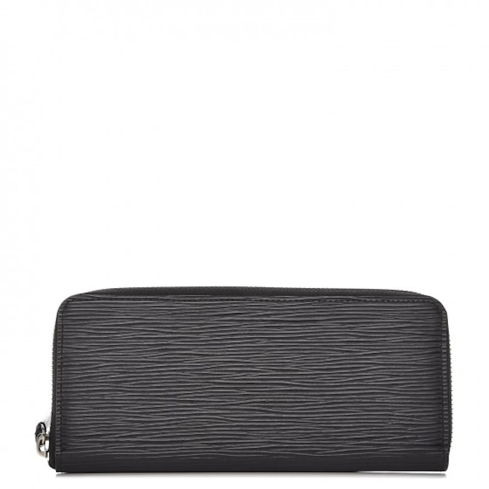 Louis Vuitton Wallet Clemence Epi Noir Black in Leather with Silver ...