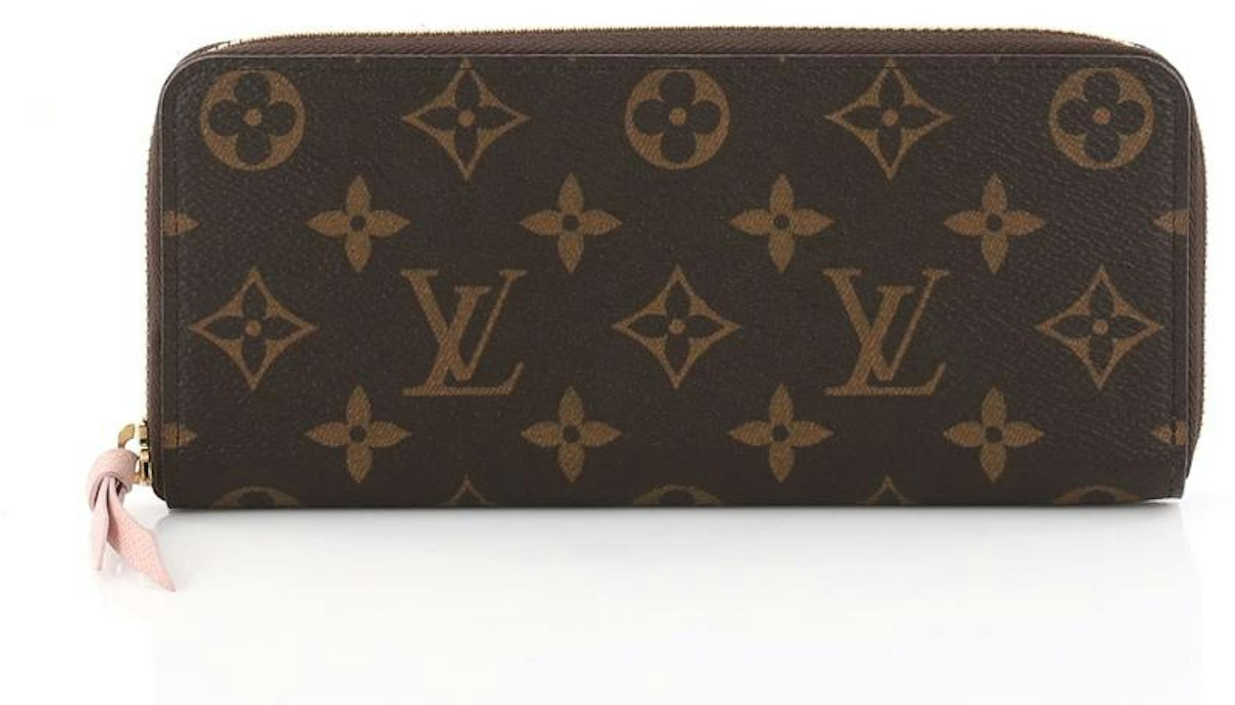 Louis Vuitton Wallet Clemence Monogram Rose Ballerine in Canvas with  Gold-tone - GB