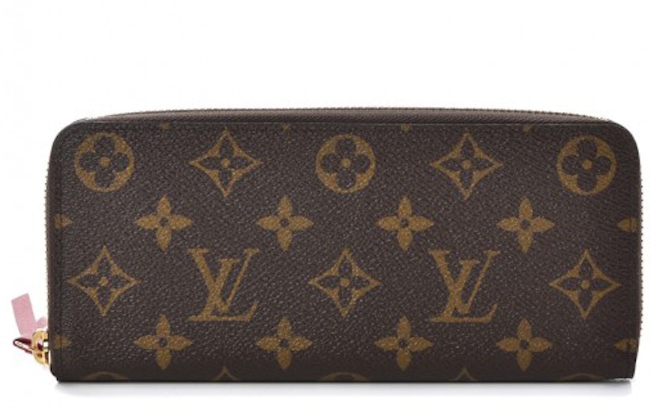 Louis Vuitton Clemence Wallet Monogram Fuchsia in Coated Canvas