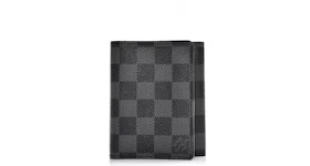 Louis Vuitton Wallet Compact Trifold Damier Graphite Black