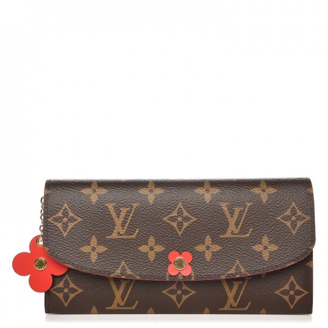 Louis Vuitton Wallet Emilie Bloom Flower Monogram Coquelicot in  Canvas/Leather with Gold-tone - GB