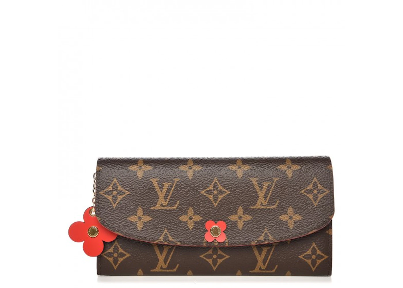 Louis Vuitton Wallet Emilie Bloom Flower Monogram Coquelicot in  Canvas/Leather with Gold-tone - GB