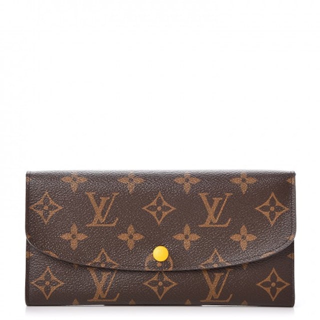 Louis Vuitton Wallet Emilie Monogram Mimosa in Coated Canvas with
