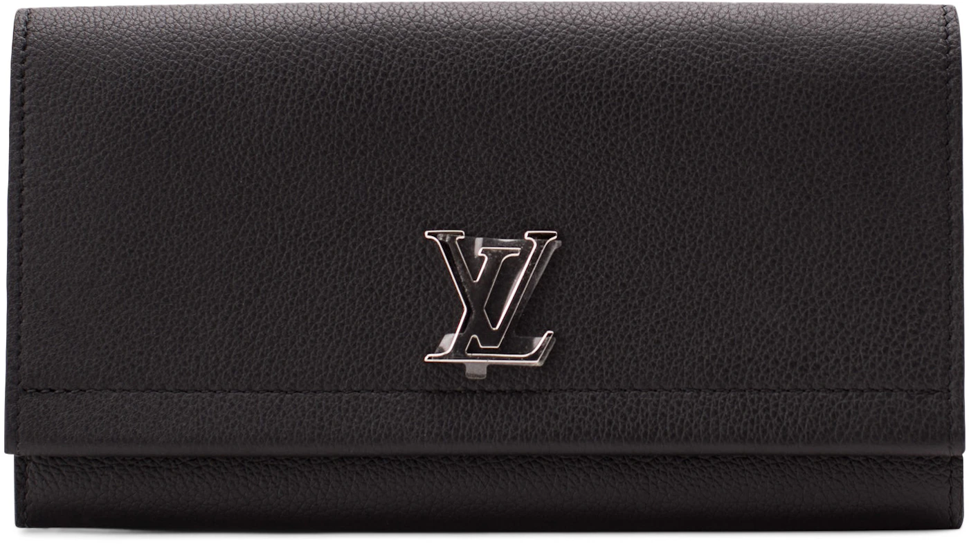 Louis Vuitton Lockmini Black Leather Wallet (Pre-Owned)