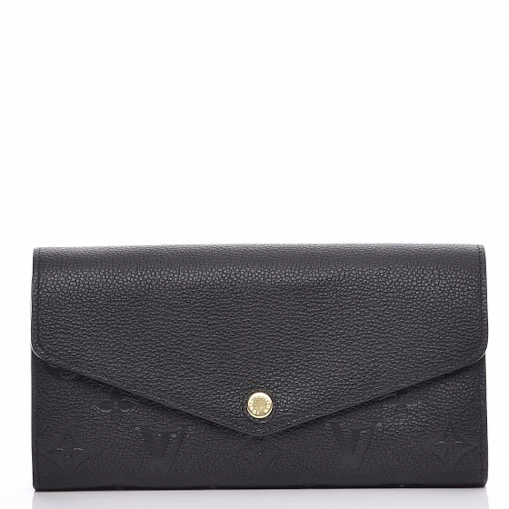 Sarah leather wallet Louis Vuitton Black in Leather - 31200053