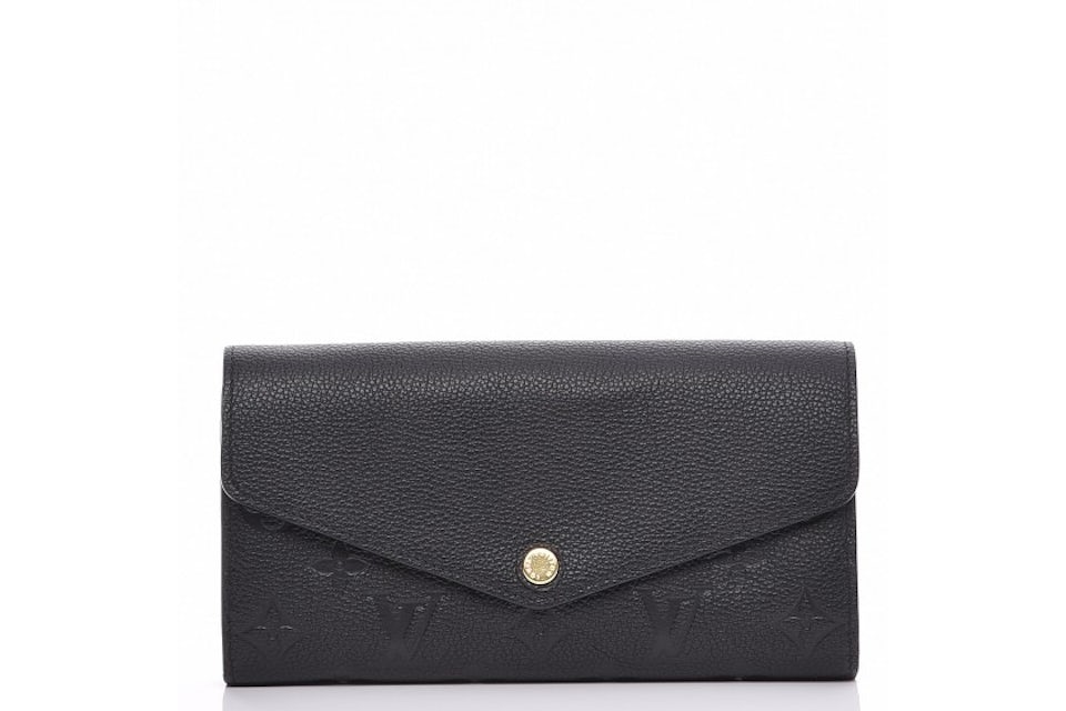 Louis Vuitton Wallet Sarah Monogram Empreinte NM Noir Black in