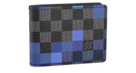 Louis Vuitton Slender Wallet Damier Graphite Pixel Blue