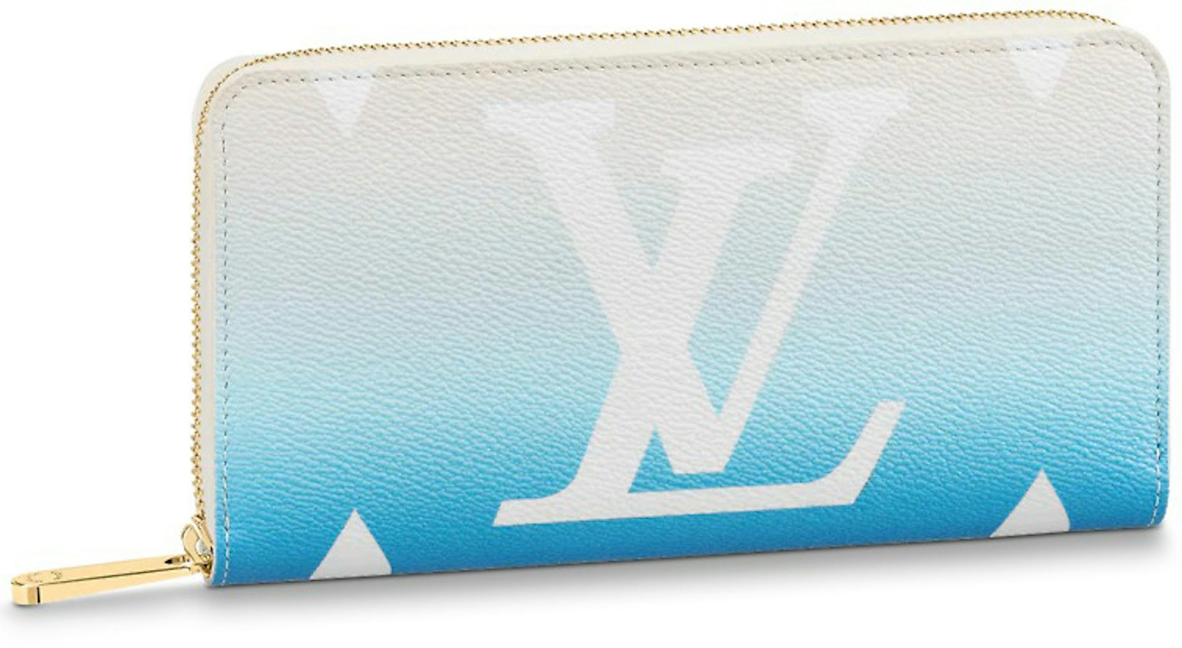 Louis Vuitton Zippy Wallet Blue Monogram in Coated Canvas with Gold-tone -  US