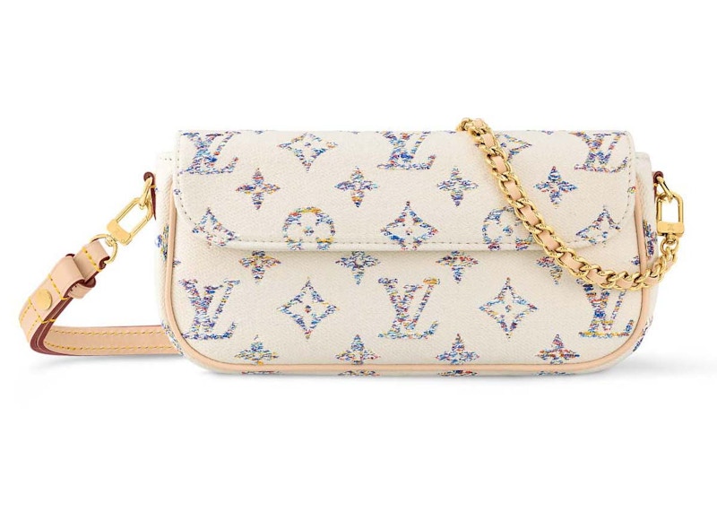 Louis Vuitton Geldbörse an Kette Ivy Mehrfarbig Weiß in