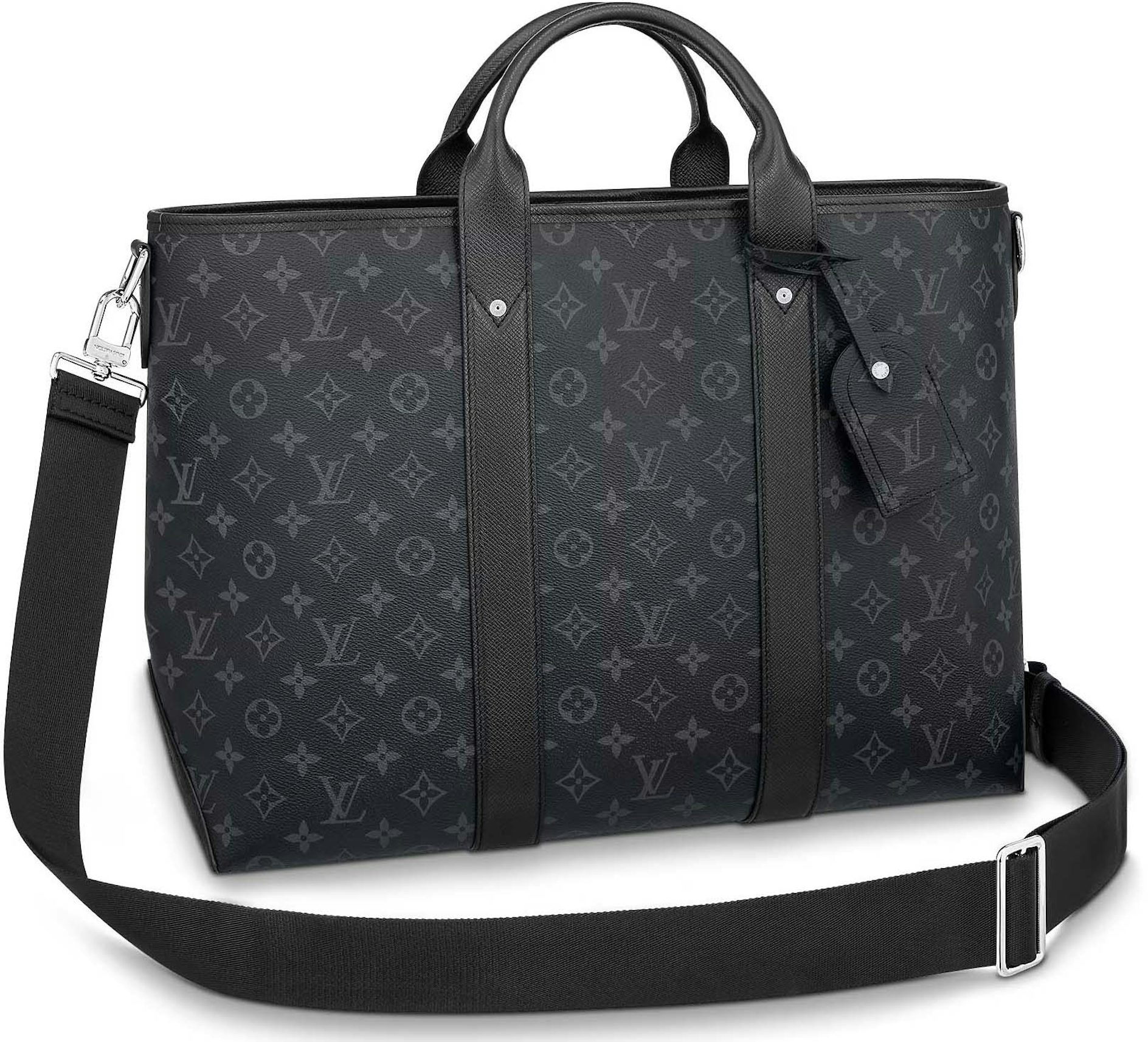Louis Vuitton Weekend Tote NM Black in Monogram Coated Canvas/Taiga Cowhide  Leather with Palladium-tone - GB