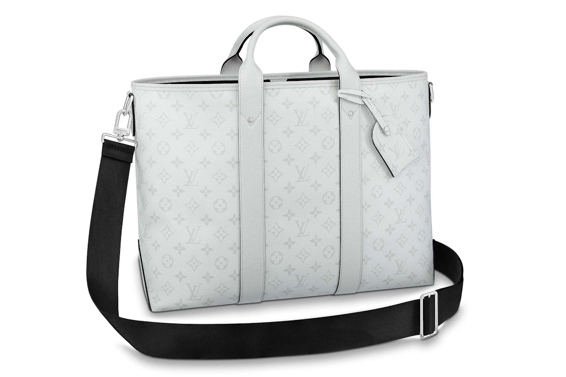 Pre-owned Louis Vuitton Weekend Tote Nm Optic White