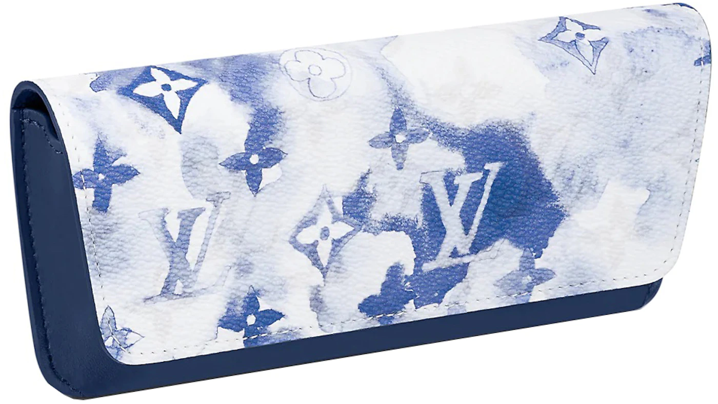 Louis Vuitton Woody Glasses Case Watercolor Monogram Blue in Coated Canvas  with Silver-tone - US