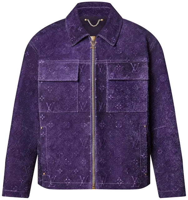 Louis Vuitton Monogram Embossed Suede Jacket