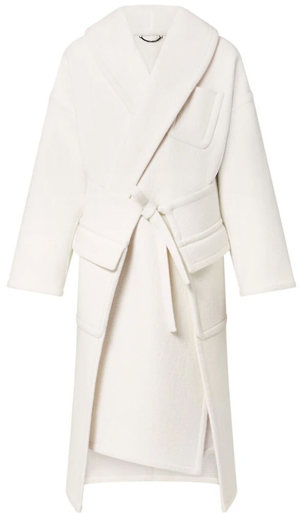 Louis Vuitton - Authenticated Coat - Polyester White for Women, Never Worn