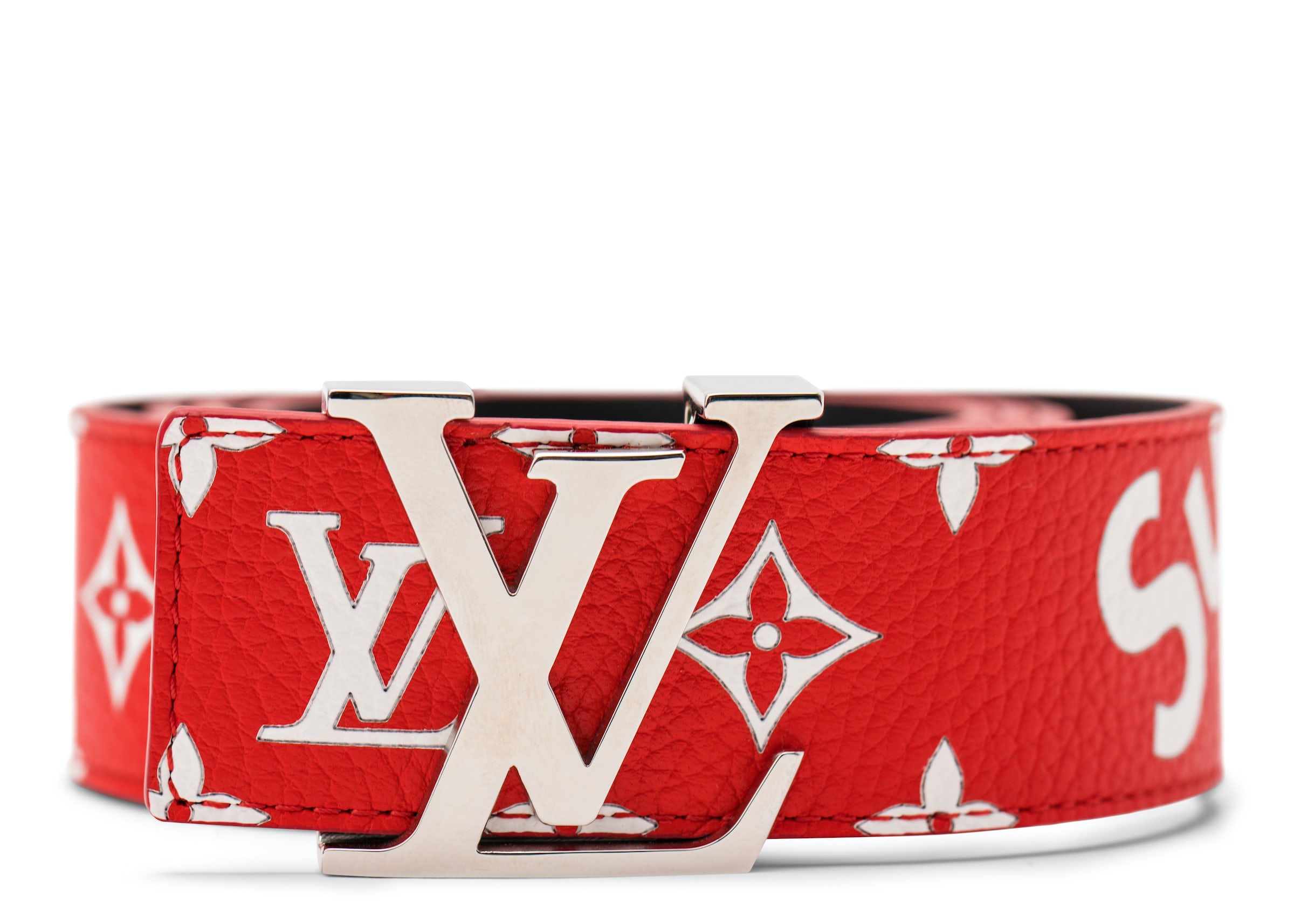 blomst Behov for skuffe Louis Vuitton x Supreme Initiales Belt 40 MM Monogram Red - US