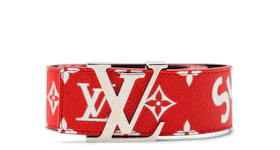 Louis Vuitton x Supreme Initiales Belt 40 MM Monogram Red