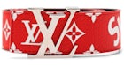 Louis Vuitton x Supreme Initiales Belt 40 MM Monogram Red