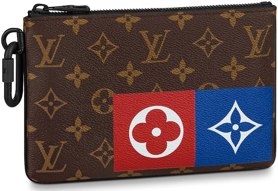 Louis Vuitton Zipped Pouch Monogram Logo Story MM Brown in Canvas