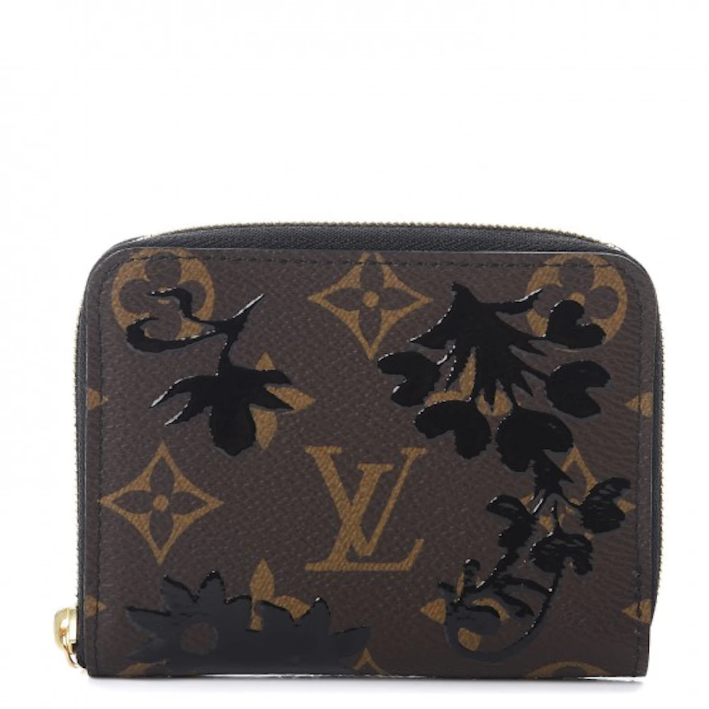 Louis Vuitton Zippy Coin Purse Blossom Monogram Printed Brown/Black in  Toile Canvas with Brass - US