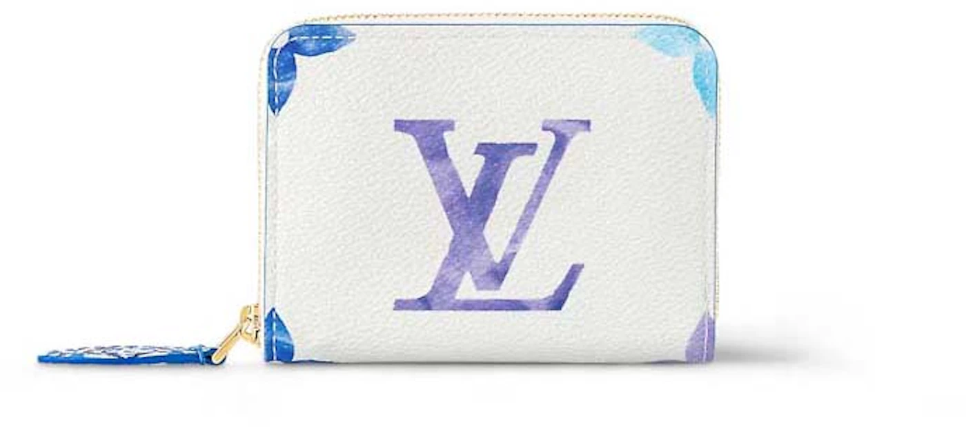 Louis Vuitton Blue, Pattern Print LV Monogram Coated Canvas Zippy Coin Purse