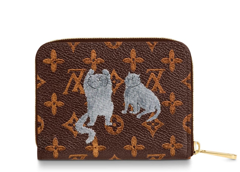 Louis Vuitton Zippy Coin Purse Monogram Catogram Brown/Orange in Canvas