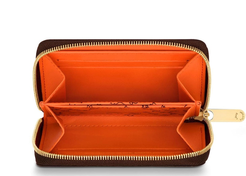 Louis Vuitton Zippy Coin Purse Monogram Catogram Brown/Orange in Canvas