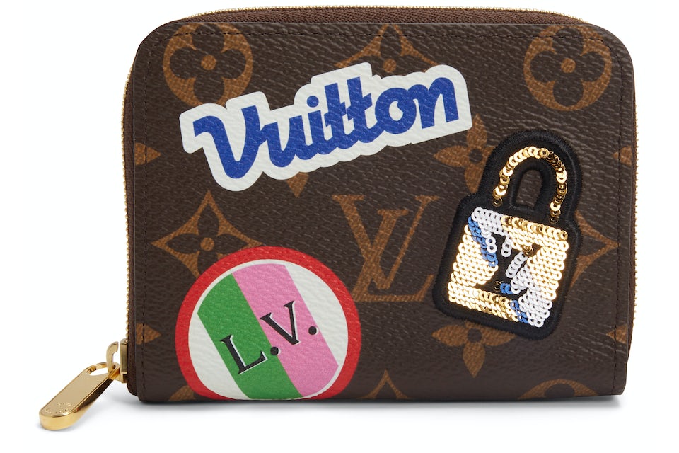 Louis Vuitton Zippy Coin Purse Monogram Patches Brown Multicolor in Coated  Canvas with Gold-tone - US