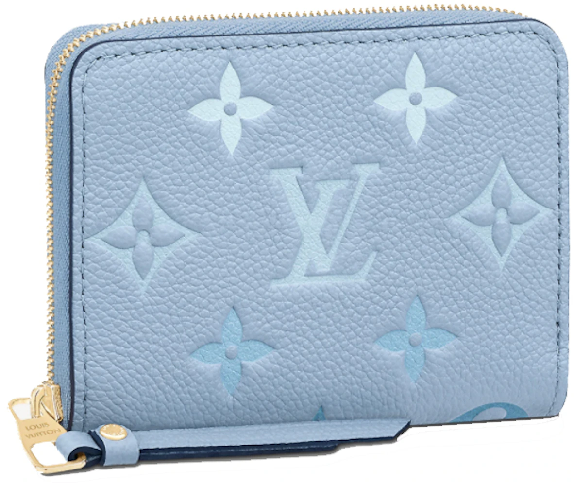 Authenticated Used Louis Vuitton LOUIS VUITTON Zippy Coin Purse Monogram  Vernis Baby Blue Neon Pink M81155 