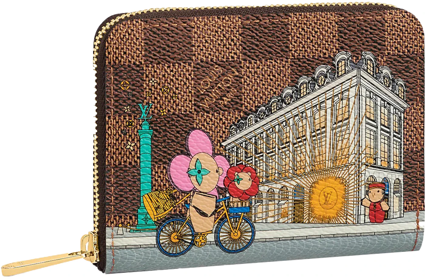 Louis Vuitton Zippy Wallet Brown Pink Damier Ebene Vivienne LV Holiday –  Gaby's Bags