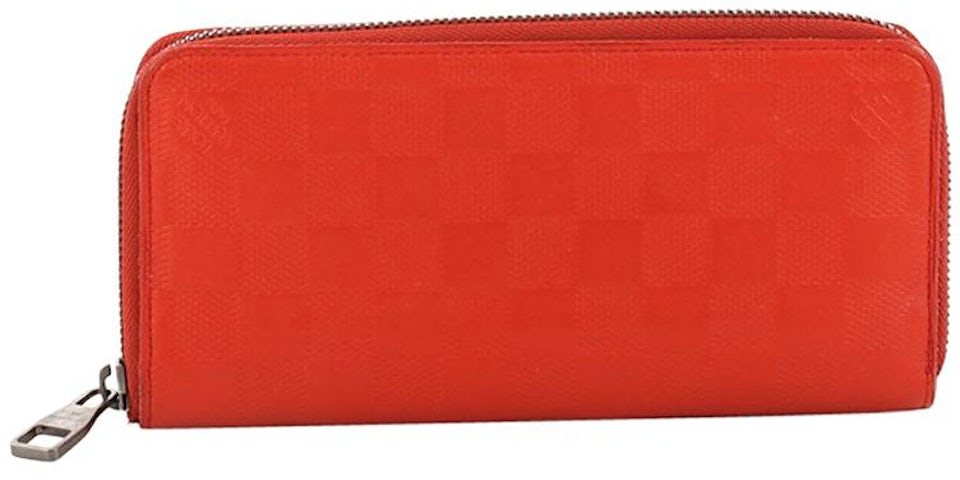 Louis Vuitton Orange Damier Infini Leather Slender Wallet