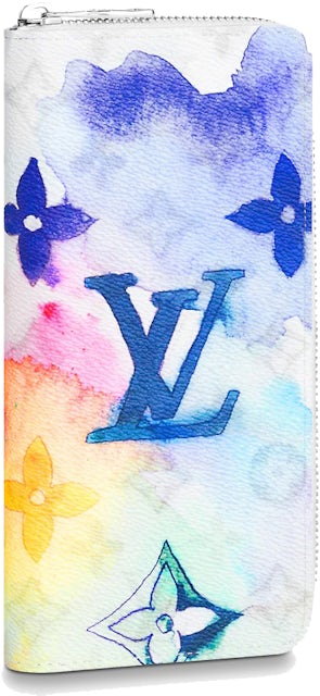 Louis Vuitton Zippy Vertical Wallet Monogram Watercolor Multicolor