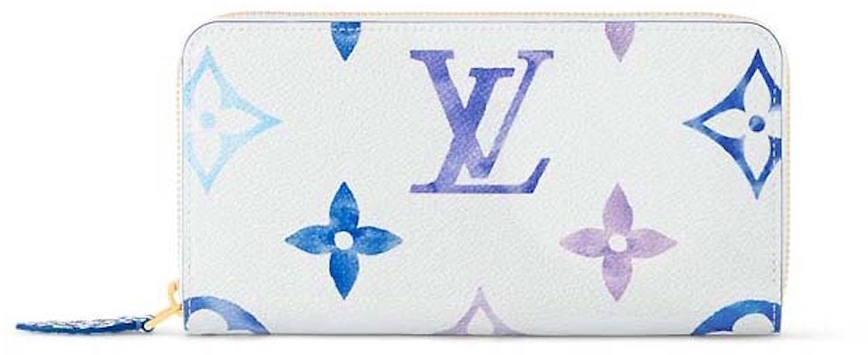 LOUIS VUITTON LV Escale Monogram Coated Canvas Zippy Wallet Blue