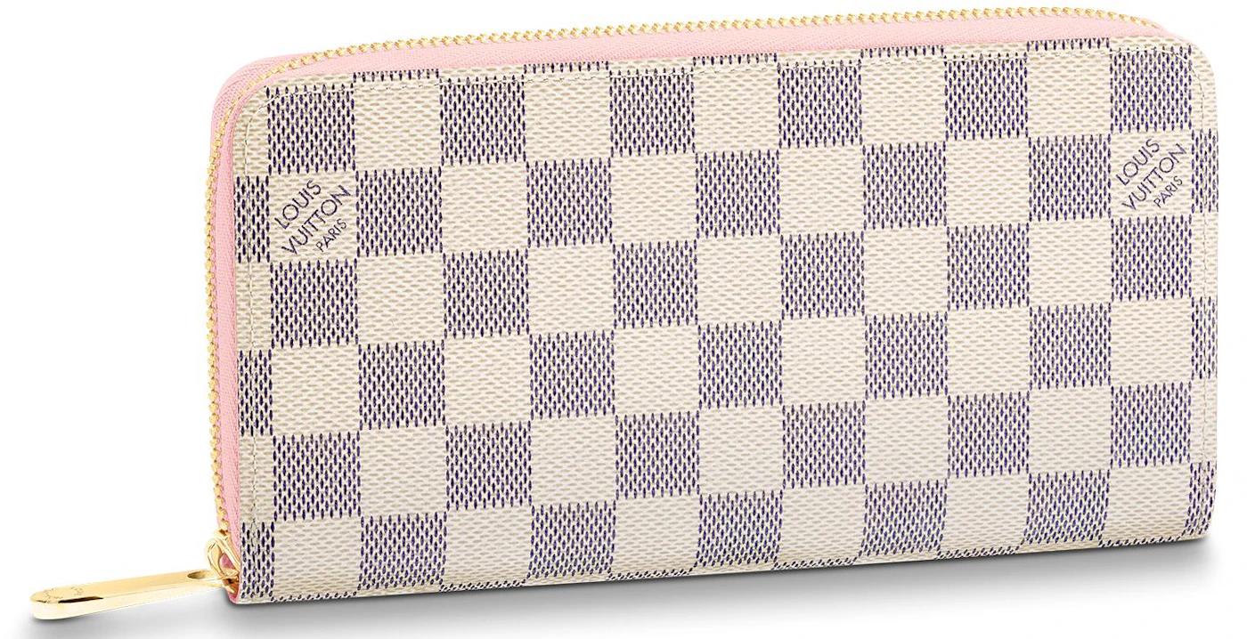 Louis Vuitton Zippy Wallet Damier Azur Rose Ballerine Lining in Coated  Canvas with Gold-tone - US