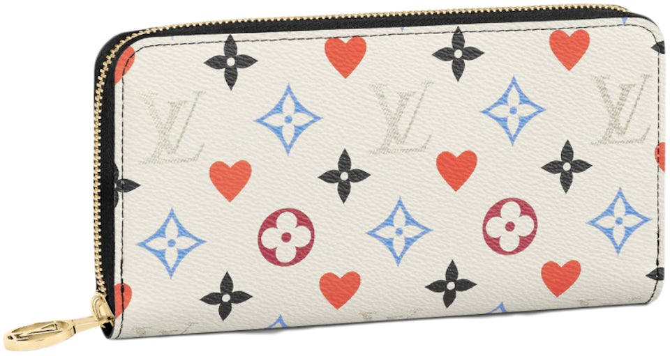 Louis Vuitton Zippy Wallet Game On White in Coated Canvas with