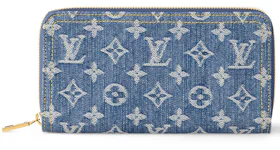 Louis Vuitton Zippy Wallet Monogram Blue Denim