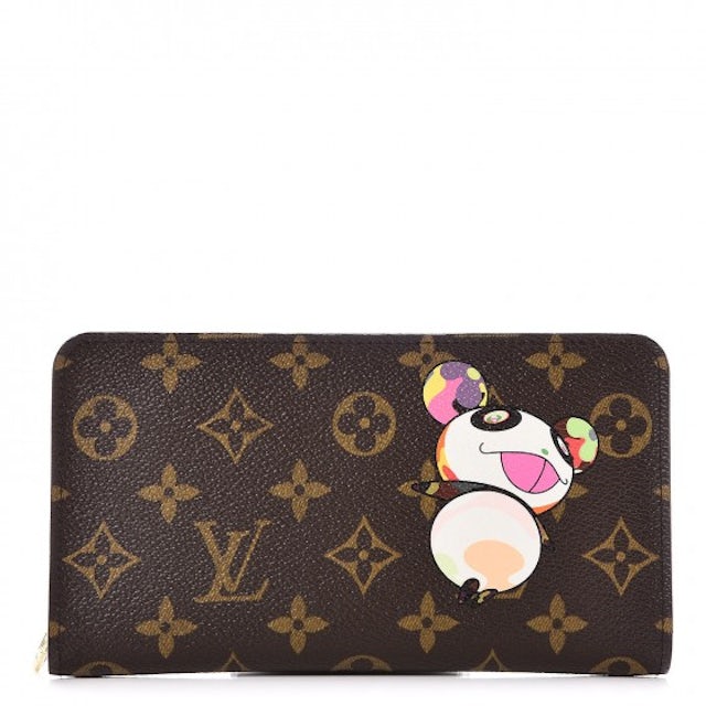 Louis Vuitton Zippy Wallet Murakami Panda Monogram Brown in Toile